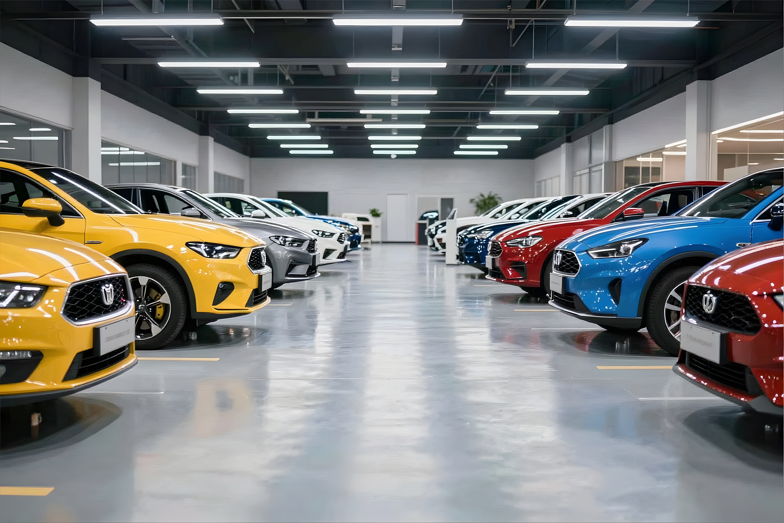 Automotive showroom background